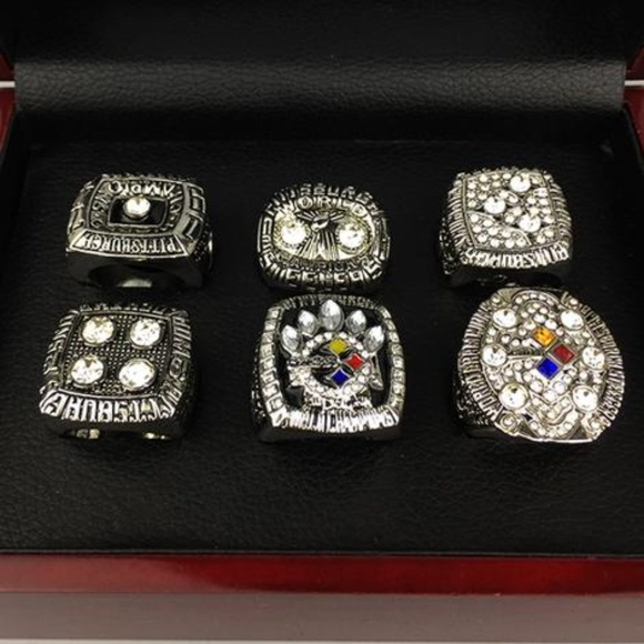 Pittsburgh Steelers Silver Championship Ring Set - Picture 4 of 13